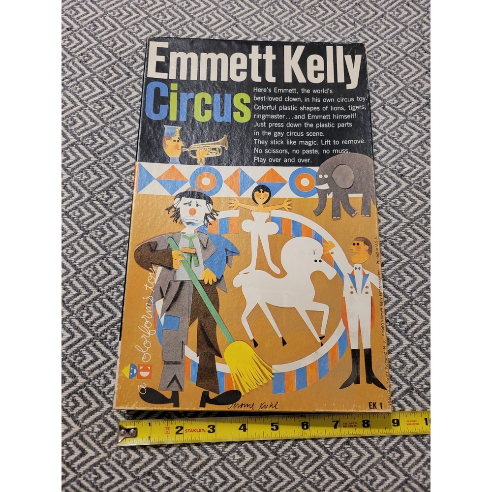 Vintage 1960 Emmett Kelly Circus- Great Condition! Colorforms